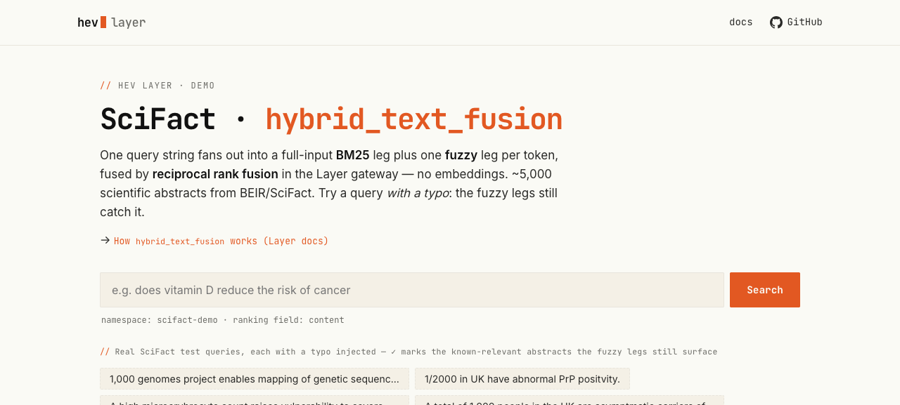 Screenshot of the hybrid-text demo